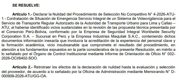 Nullity of the direct purchase process.