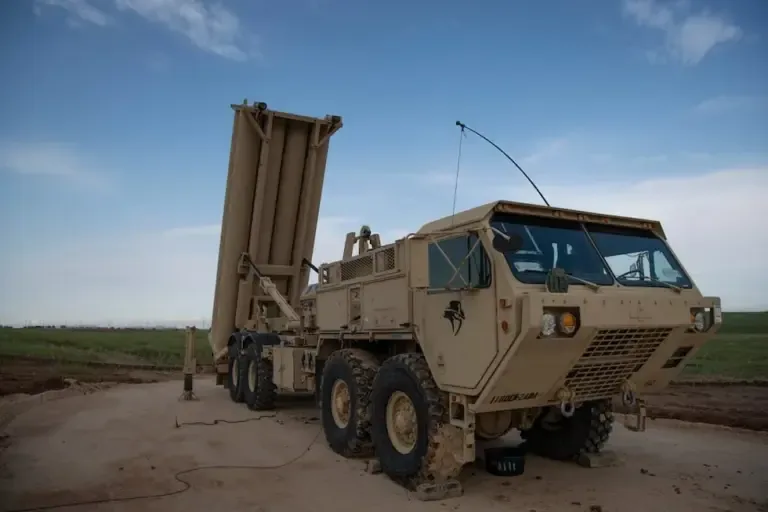 The THAAD (Terminal High Altitude Area Defense) missile defense system of the U.S. Army is ready to be deployed in Israel, March 4, 2019. (Cory PAYNE / DVIDS / AFP).