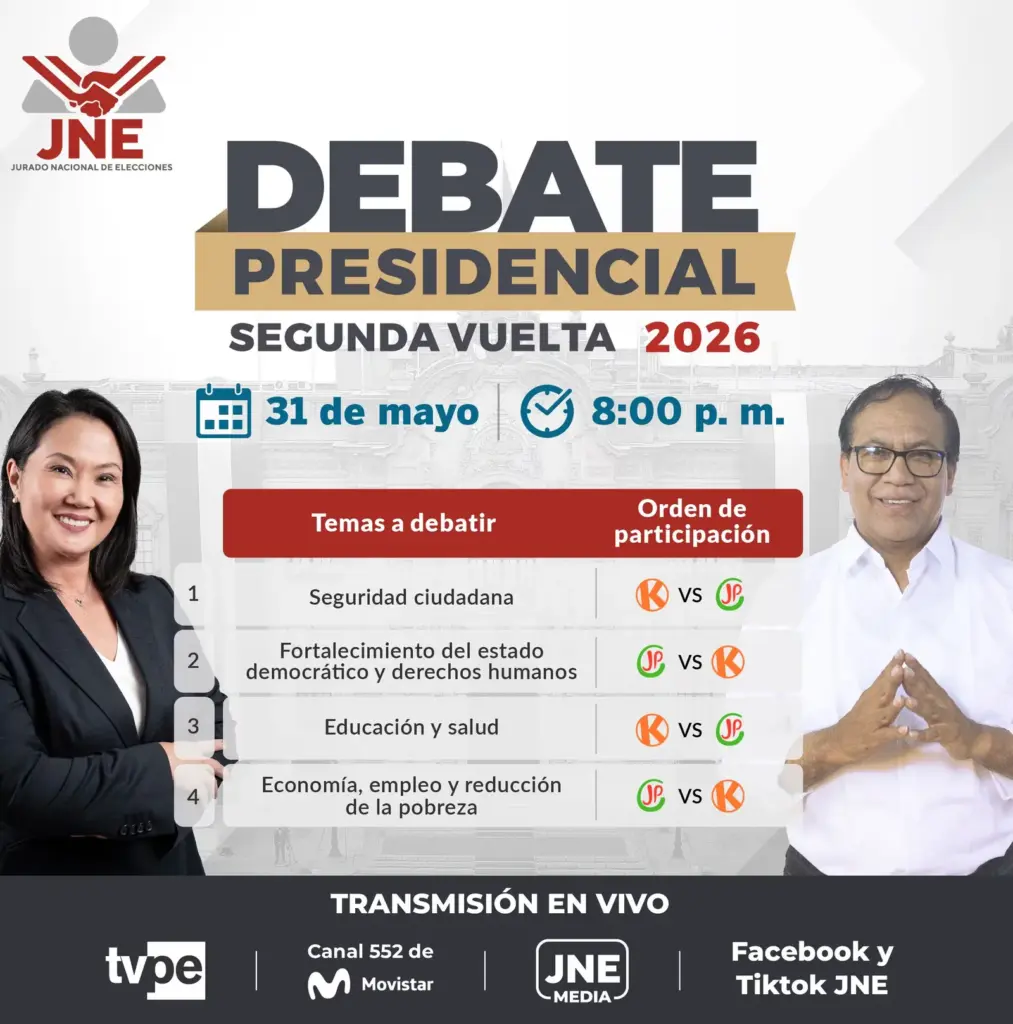 The presidential runoff debate will begin at 8 p.m. this Sunday, May 31