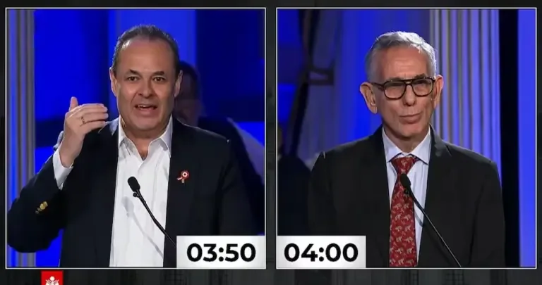 The fifth axis of the technical team debate was the economy and job creation. Participants were Luis Carranza (Fuerza Popular) and Pedro Francke (Juntos por el Perú)
