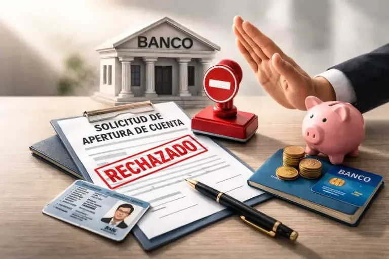 No matter how simple the procedure is, a bank can deny you the possibility of opening a bank account. Learn the reasons. Photo: AI Composition for Gestión.