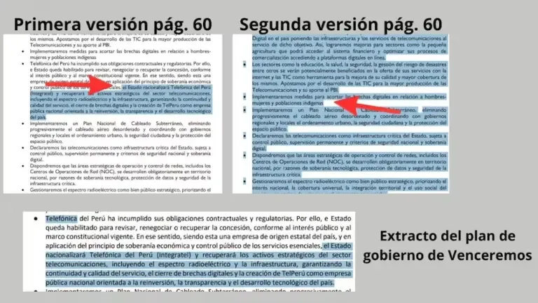 First version included Venceremos proposal, but this was withdrawn in the final edition.