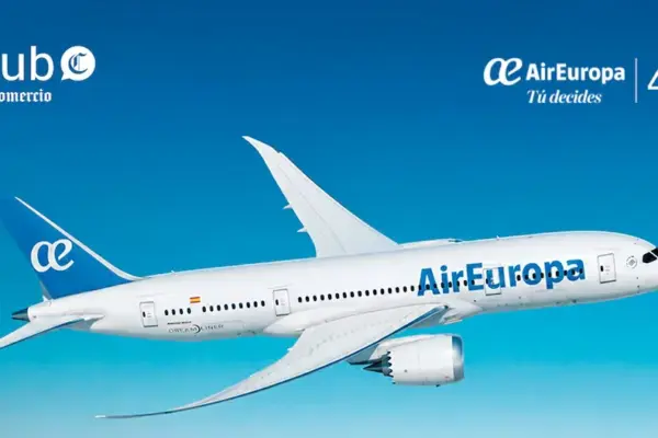 Take advantage of 15% off on international flights with Air Europa