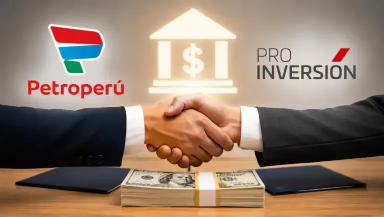 Petro-Perú recibiría la próxima semana los primeros US$500 millones de un total de US$2.000 millones, gestionados por ProInversión. Fotocomposición: ChatGPT, Alessandro Azurín, Diario Gestión.