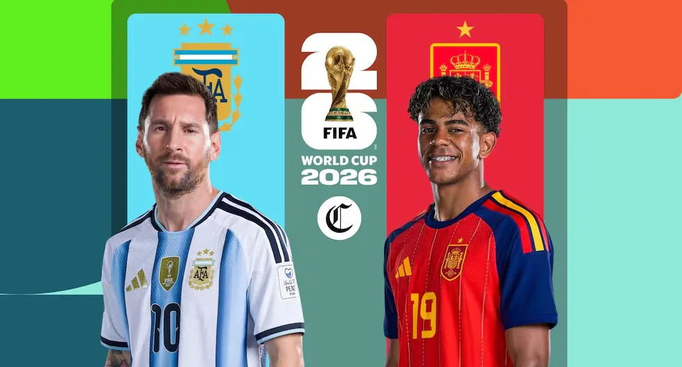 Which channels broadcast the 2026 World Cup final live: match time for Argentina vs Spain?