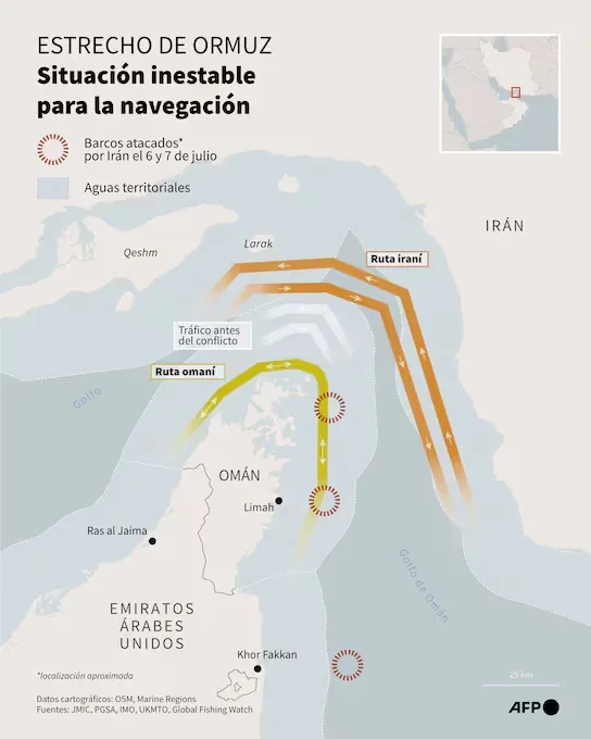 The Strait of Hormuz. (AFP).