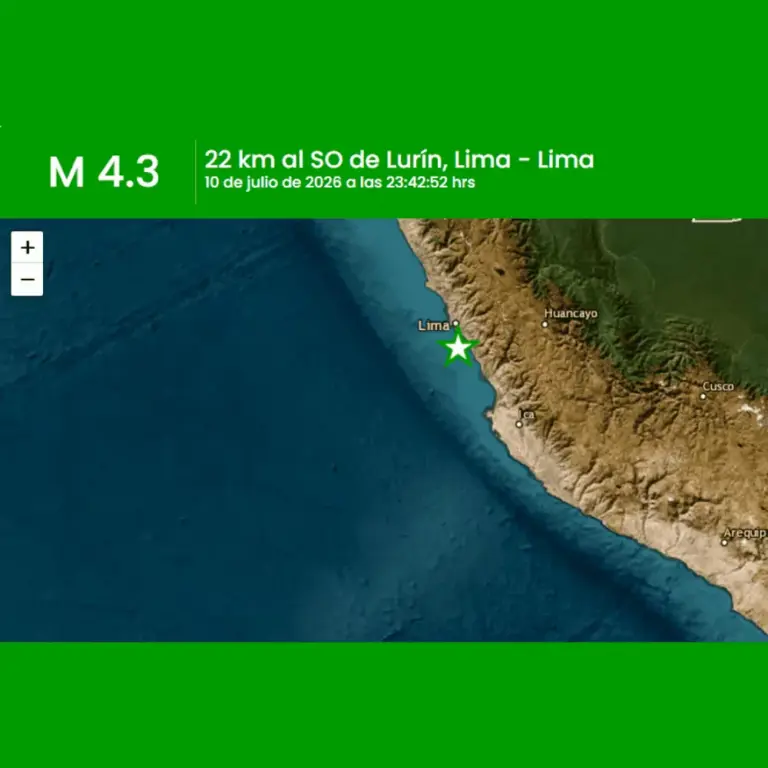 Earthquake in Peru today, Sunday, July 12: epicenter and magnitude of the latest tremor according to IGP