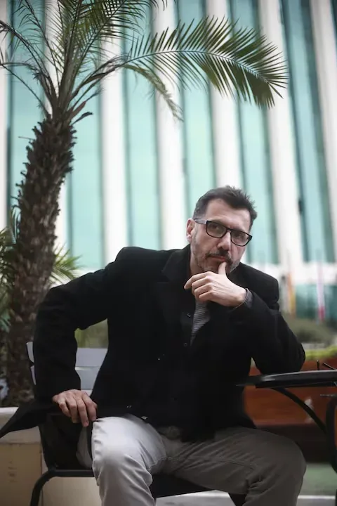 Chilean writer Alberto Fuguet during his visit to Peru in 2018.