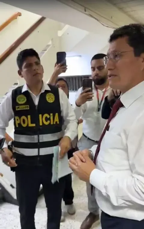 Ahora Nación deputies like Harvey Colchado were involved in disputes with Fuerza Popular over a space in Congress. (Screenshot: El Comercio)