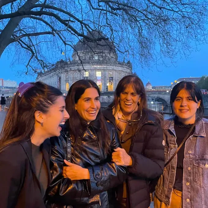 A family snapshot of Sandra Plevisani with her daughters: Maria, Arianna, and Valentina (from left to right). (Photo: personal archive)