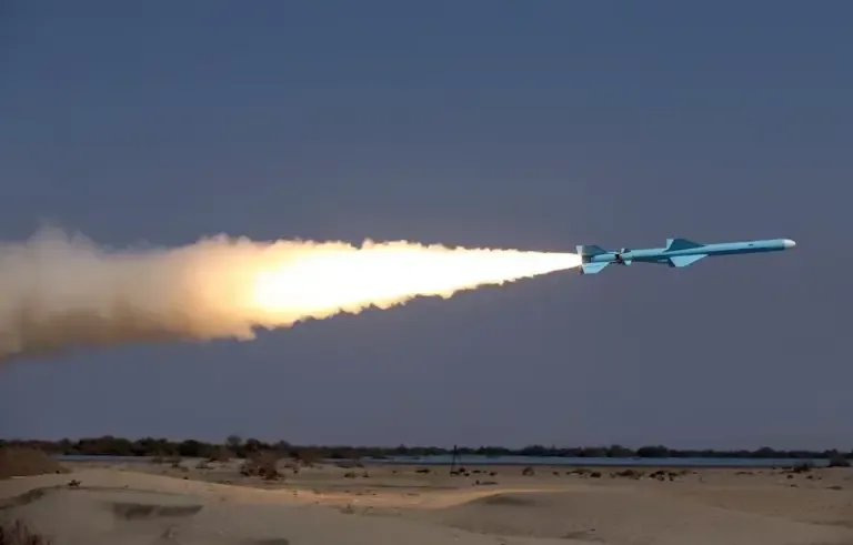 This image from the Iranian Army Office dated November 8, 2021, shows an Iranian warship firing a Ghadir missile during a military exercise on the coast of the Oman Sea. (Photo: ARMY OFFICE / AFP).