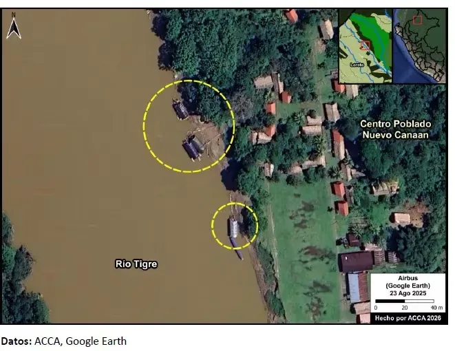 Alarm in Loreto: satellite images show the advance of mining dredges in the Amazon