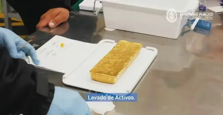 The gold bar allowed the Callao prosecutor's office to identify a possible network of companies and individuals involved in the processing and export of illegal gold