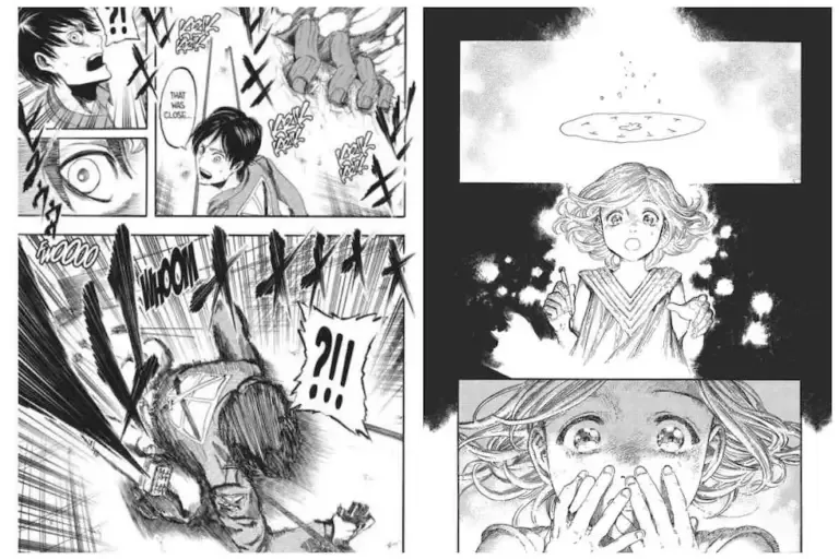 From left to right, sample pages of