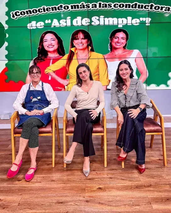 On ATV’s morning show “Así de simple,” the Plevisani family appears on screen with journalist Mari Calixtro, from 10:30 a.m. to noon. The project has been on air for six months. (Photo: ATV)