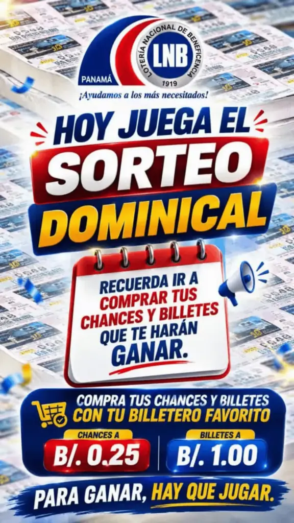 Panama Lottery Results: numbers and first prize of Sunday, August 30