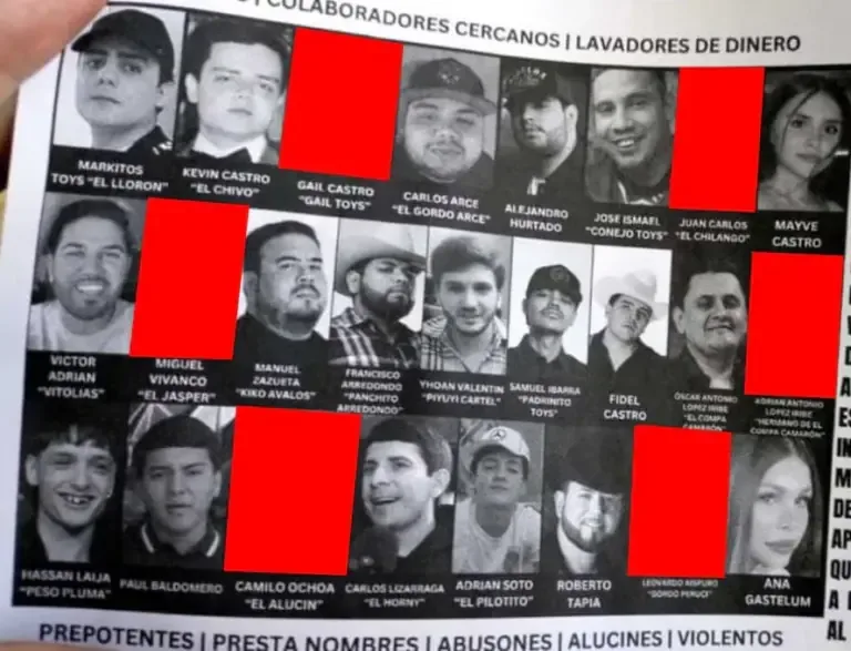 A pamphlet with threats to influencers and other public figures.