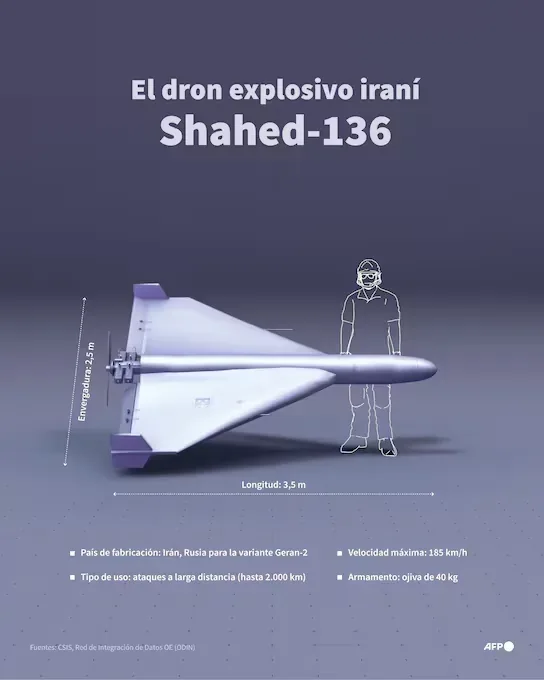 The Shahed drone from Iran. (AFP).