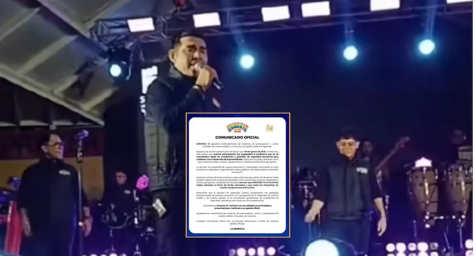 Armonía 10 clarifies suspension of their concert in Manchay and denies alleged attack