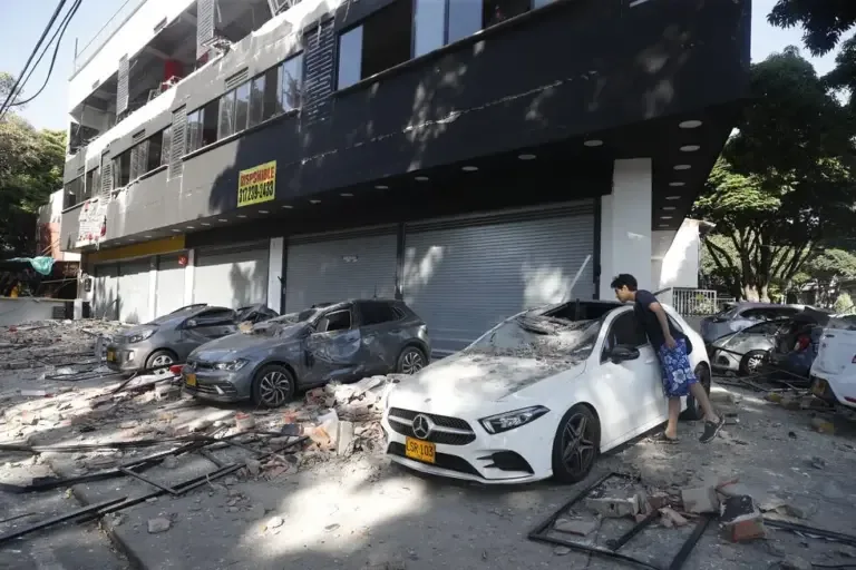 Earthquake in Colombia. Photo: EFE/ Ernesto Guzmán