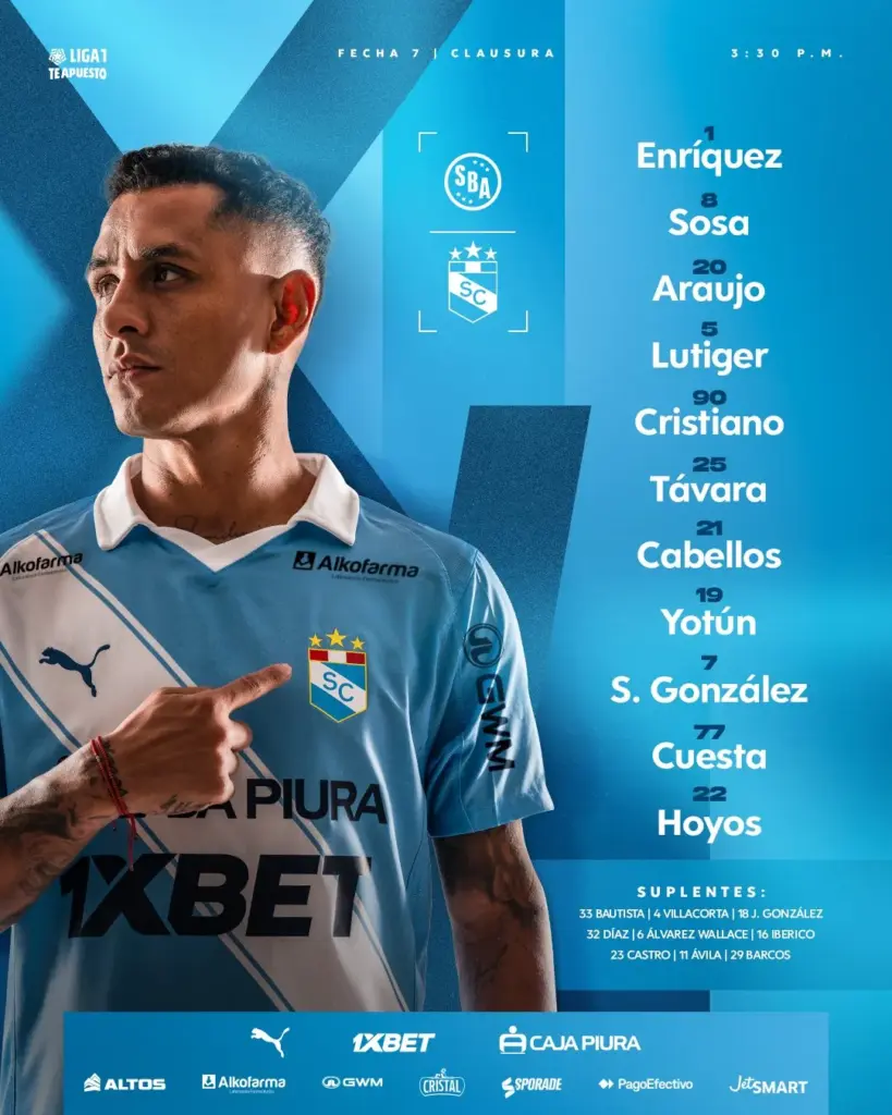 Sport Boys vs Sporting Cristal LIVE today | Matchday 7 of the Clausura Tournament, Liga 1 2026
