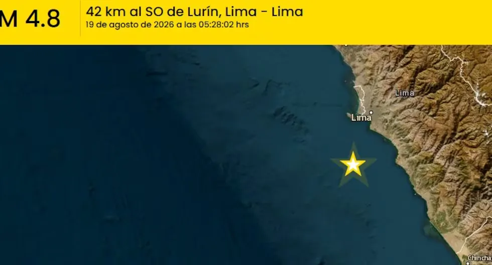 Magnitude 4.8 earthquake recorded in Lurín, according to the IGP report