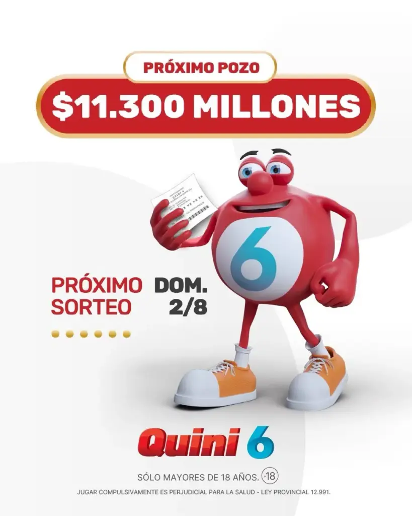 Quini 6, draw 3396: find out today's estimated jackpot, Sunday, August 2, and its results
