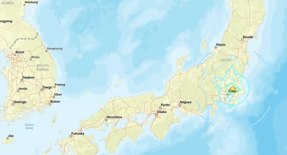 Earthquake in Japan of magnitude 5.9 shakes Tokyo and leaves dozens injured