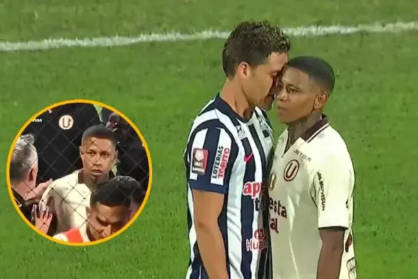 The gestures of Andy Polo and Murrugarra towards the Alianza Lima fans after winning the clásico at Matute