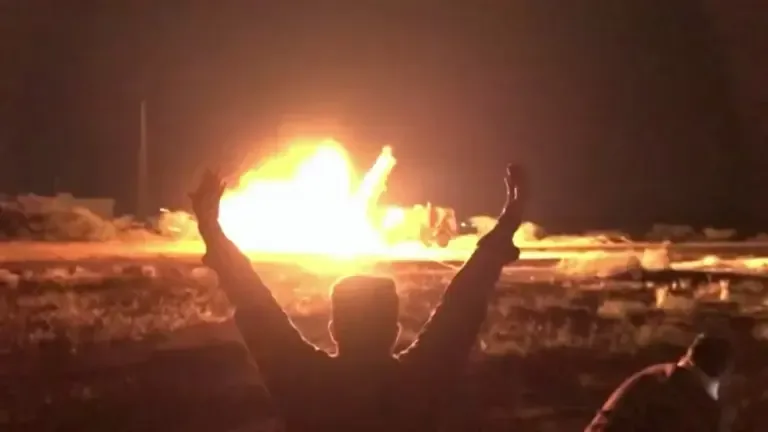 Video capture from July 14, 2026, showing the launch of a missile from an undisclosed location in Iran towards U.S. targets in Bahrain and Kuwait. (Photo by SEPAHNEWS.COM / AFP).