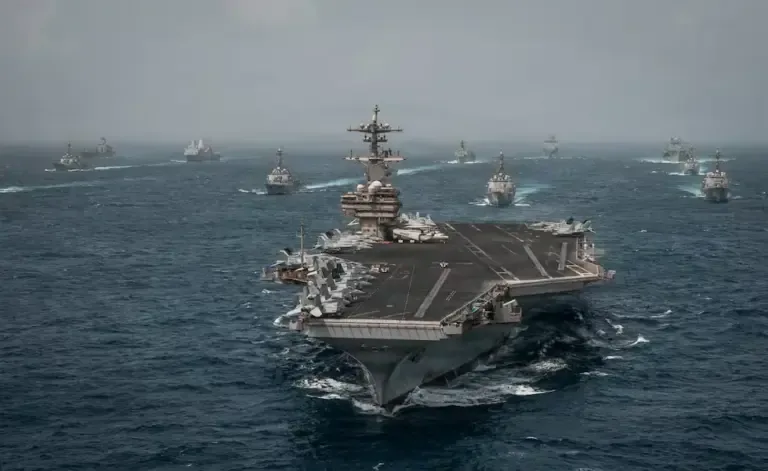The U.S. naval force enforces the blockade against ships transiting to and from Iranian ports. (Centcom).