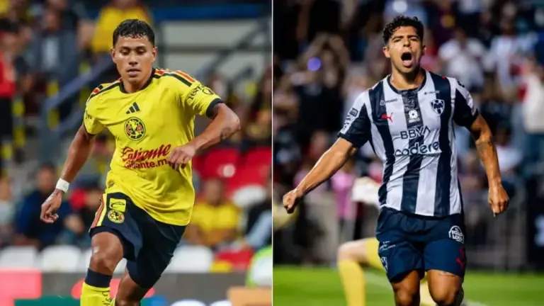 Which TV channels broadcast América vs. Monterrey and what time does the Leagues Cup semifinal match start?