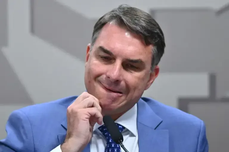 Archive photo from September 1, 2026, of senator and presidential candidate of Brazil, Flávio Bolsonaro, attending a session of the Senate Security Commission. (EFE/ Andre Borges ARCHIVE).