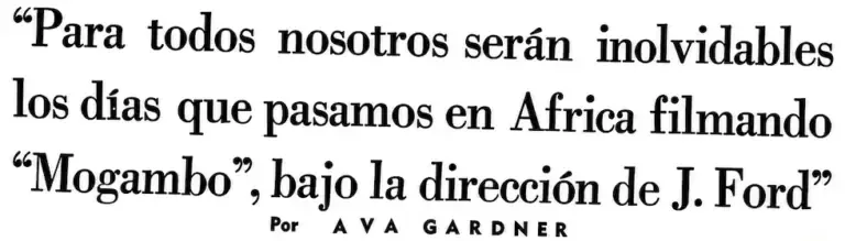 Título de la crónica original escrita por Ava Gardner en El Comercio, el 7 de abril de 1954. (Foto: Archivo Histórico de El Comercio)